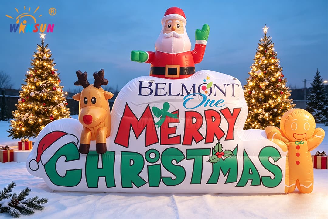 Inflatable Santa Claus Christmas Banner