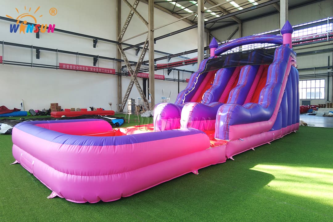 double lane inflatable water slide for sale
