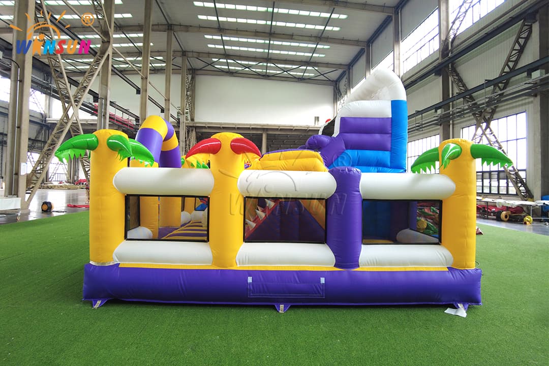 inflatable bounce house with slide