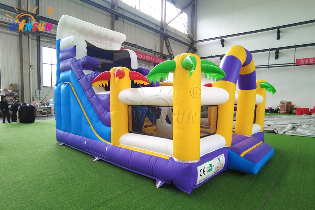 tropical themed bounce house for kids