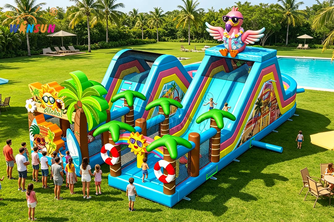 U shaped inflatable race track