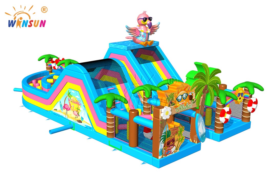 heavy duty inflatable obstacle course for rental companies