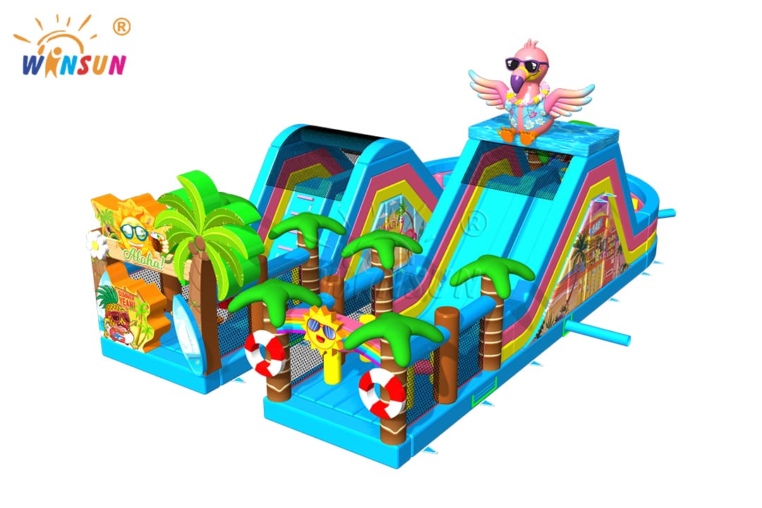 inflatable obstacle course for water park
