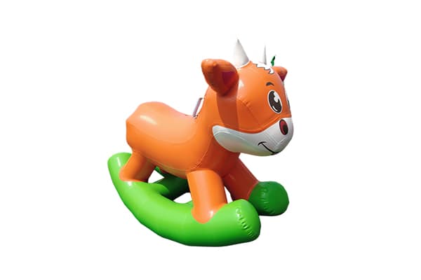 Inflatable Cow Rocker with Curved Base